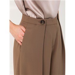 Брюки-палаццо серо-коричневые
