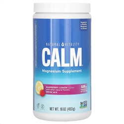 Natural Vitality, CALM®, смесь для приготовления напитка с магнием, со вкусом малины и лимона, 453 г (16 унций)