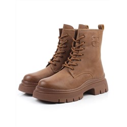 04-WD022-2M BROWN Ботинки зимние женские (натуральная кожа, 100% шерсть)