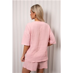 Костюм летний розовый с шортами Кейти №1