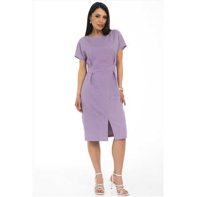 Платье-футляр сиреневое