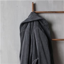 Халат махровый мужской SL HOME: Basic «Гри Сандре», размер S, хлопок 100%, тёмно-серый