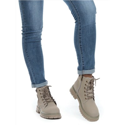 01-P8305-3 GRAY/BEIGE Ботинки демисезонные женские (натуральная кожа)