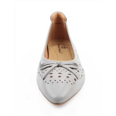 06-7388-66V GRAY Туфли летние женские "Лодочки" (натуральная кожа)