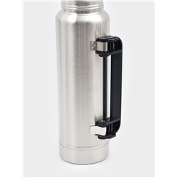 Термос Мастер К «Движение», 1.2 л, с кружкой, сохраняет тепло 18 ч, 36×11 см, нержавеющая сталь, серебристый