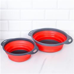 Дуршлаг складной 2 штуки 24см + 20см / GJ-548 /уп 60/ 685081