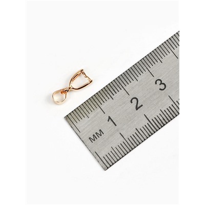 Держатель для кулона, 14×6 мм (набор 5 шт.), К214, цвет золото