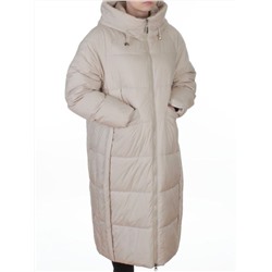 8891 LT. BEIGE Пальто зимнее женское (200 гр. холлофайбер)