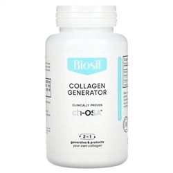 Biosil, Collagen Generator, средство для стимулирования производства коллагена, 120 оригинальных капсул
