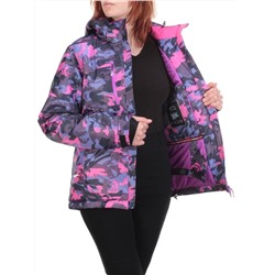 W1607-1 VIOLET PRINT Куртка горнолыжная женская ERUITOR (100 гр. холлофайбера)