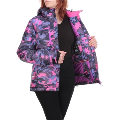 W1607-1 VIOLET PRINT Куртка горнолыжная женская ERUITOR (100 гр. холлофайбера)