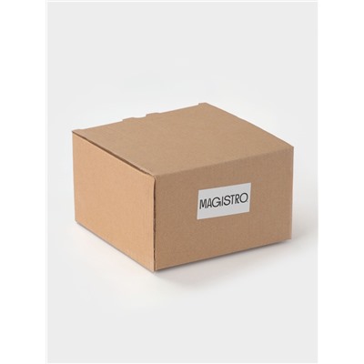 Кофейная пара Magistro Vintage, 110 мл, фарфор, серая