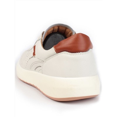 05-PDL251-2 BEIGE Кроссовки женские (натуральная кожа)