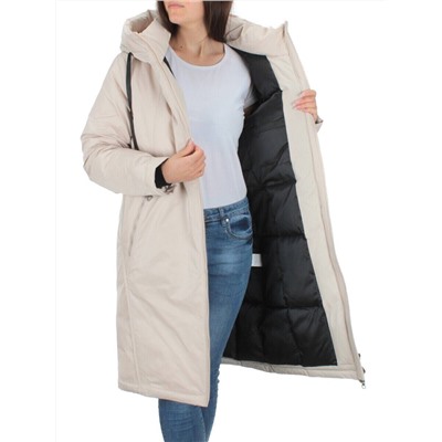 2392 LT. BEIGE Пальто зимнее женское (200 гр. холлофайбер)