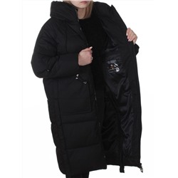 6615 BLACK Пальто зимнее женское (200 гр. холлофайбер)