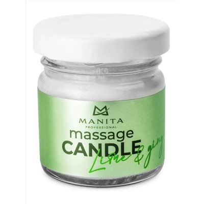 Manita Professional Свеча массажная / Lime & Ginger, 30 мл