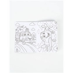 Подарочный набор, блокнот раскраска А6, 32 л., ручка пиши-стирай «Юному защитнику»