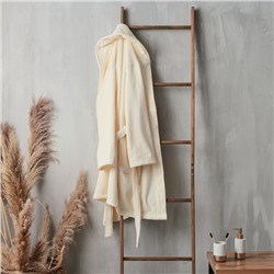 Халат махровый мужской SL HOME: Basic «Айвори», размер L, хлопок 100%, молочный