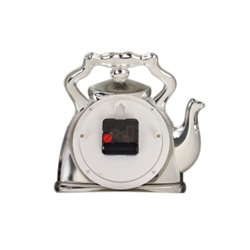 Часы настенные 23 см Чайник / WS-7355C /уп 24/серебро