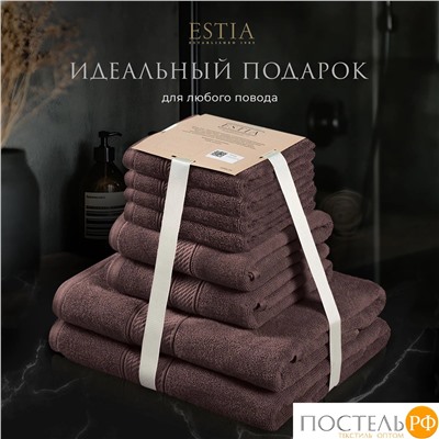 ESTIA МАРТОС кор К-т полотенец 30х50-4/50х80-2/70х130-2, 100% хлопок, 500 г/м2