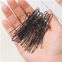 Набор шпилек для волос 100 штук 3 размера. Цвет: Черный