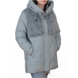 M-8800 GRAY/LT. BLUE Куртка зимняя стеганная женская (150 гр. холлофайбер)