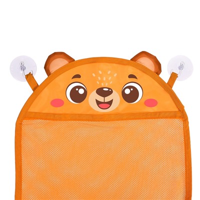 Сетка - органайзер «Мишутка», для хранения игрушек в ванной, на присосках
