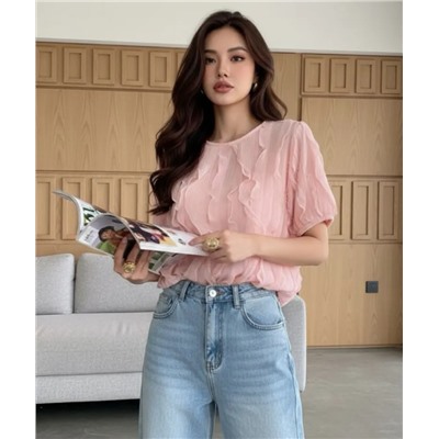 Лонгслив с рюшами