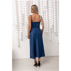 Атласный синий топ Эйрин №5