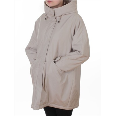 8020 LT. BEIGE Куртка демисезонная женская (100 гр. холлофайбер)