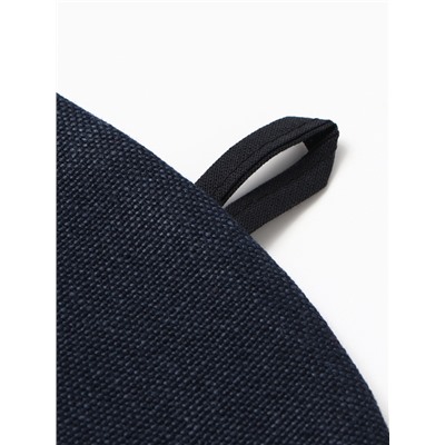 Грелка на чайник «Этель» Home collection, 28×28 см, 100% лён, тёмно-синяя