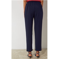 Брюки женские на резинке F312-0831 тёмно-синие