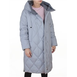 8388 GRAY/LT. BLUE Пальто стеганное зимнее женское оверсайз (200 гр. холлофайбер)