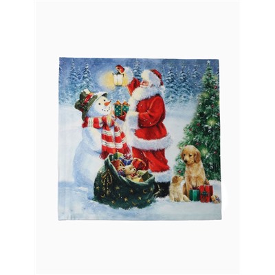 Набор салфеток сервировочных «Этель. Рождественский вечер», 40×40 см - 4 шт., 100% хлопок, саржа 190 г/м²