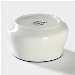 Сахарница с ложкой Magistro «Морской бриз», 250 мл, фарфор, белая