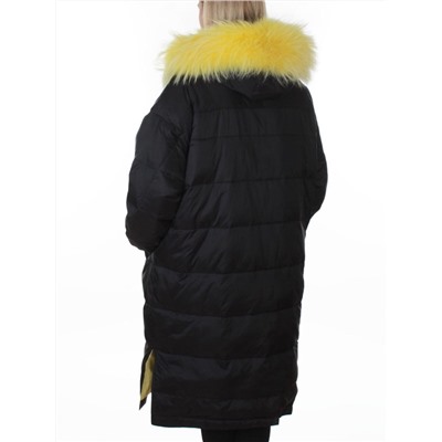 3072 BLACK Пальто зимнее пуховое женское (пух)