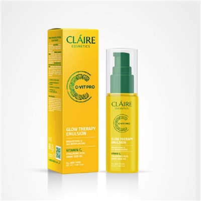 Claire cosmetics C-VIT PRO Крем-эмульсия для лица GLOW THERAPY Увлажнение,питание 50мл