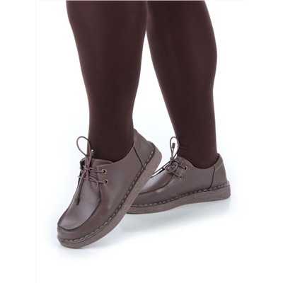 01-D7583-6 BROWN Ботинки демисезонные женские (натуральная кожа)