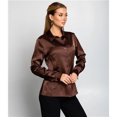 Блуза #ОКТ025022, шоколадный