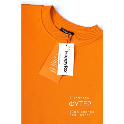 Костюм для девочки оверсайз из футера трехнитки Happyfox