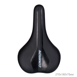 Седло велосипедное MTB COMIRON DART M001 270X195, Технологии: DW, ED. Верх: PU с прессованым принтом/Цвет: Чёрный /уп 30/