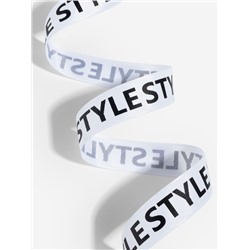 Лента репсовая «Style», 25 мм, 23±1 м, чёрная, белая