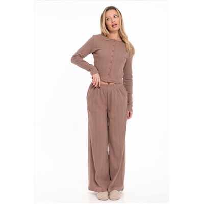 Брюки свободные из рибаны М325432к