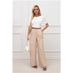 Белая блузка с рукавами-фонарики Элест №1