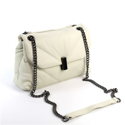 Женская кожаная сумка 6021 Офф Вайт