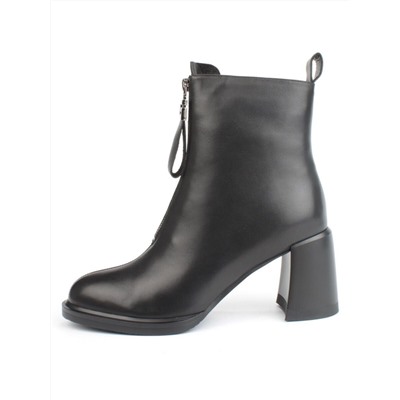 04-M3-L808 BLACK Ботильоны зимние женские (натуральная кожа, натуральный мех)