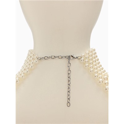 Колье-чокер жемчуг «Богема. Россыпь», белое, d=8/10/12