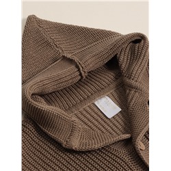 Кардиган вязаный с капюшоном SL Home, рост 68-74 см, кофейный