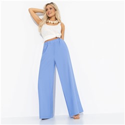 Брюки свободного силуэта, Легкость льна (голубые)