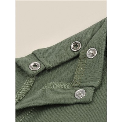 Футболка с длинным рукавом SL HOME, рост 74-80 см, оливковая